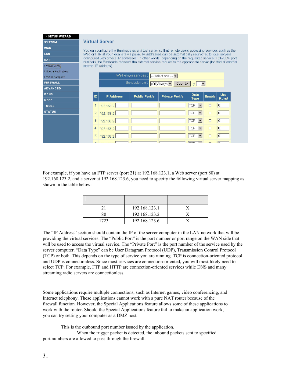 2 | special applications | SMC Networks Barricade SMCBR14UP User Manual | Page 31 / 77