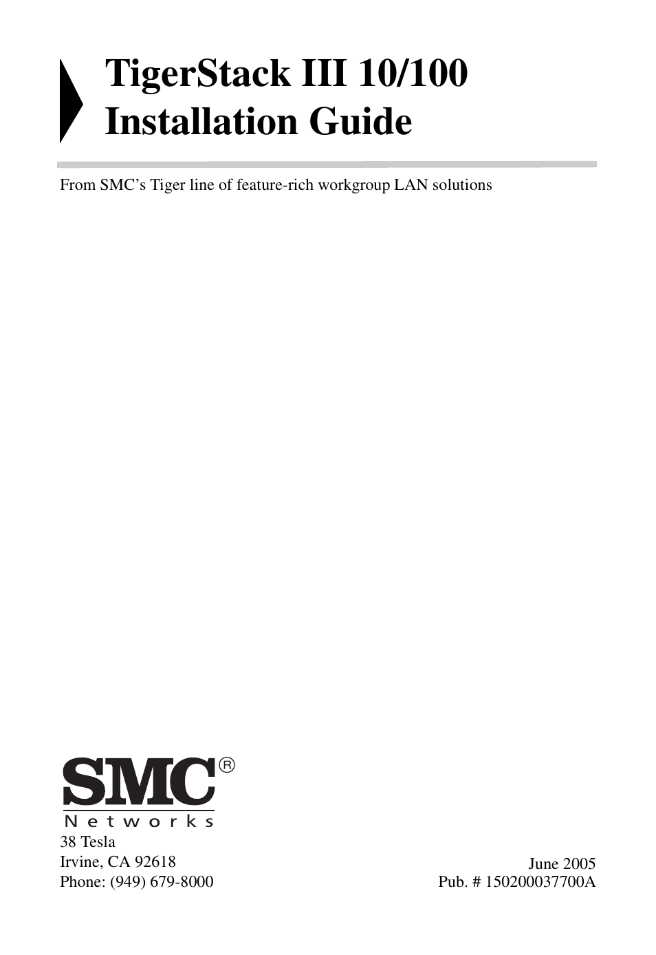 SMC Networks SMC TigerStack III SMC6826MPE User Manual | Page 3 / 94