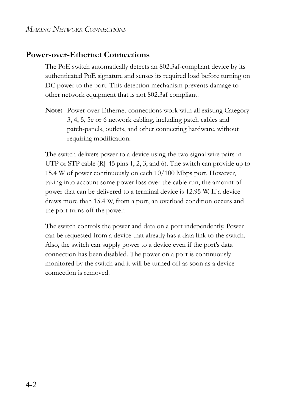 Power-over-ethernet connections, 10 mbps ethernet collision domain -9, 2 power-over-ethernet connections | SMC Networks SMC TigerStack III SMC6826MPE User Manual | Page 56 / 94