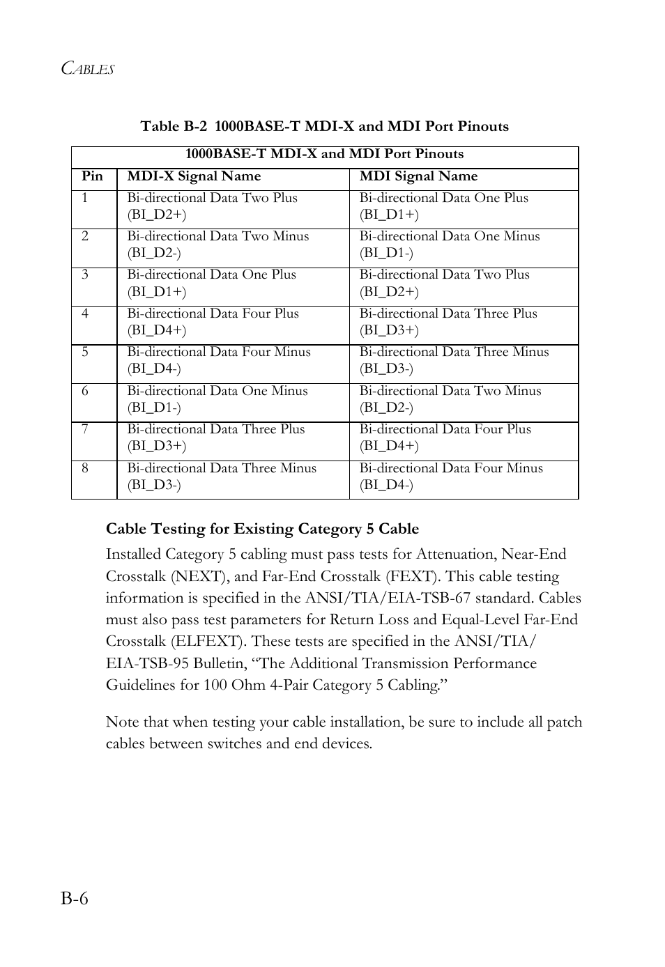 Cable testing for existing category 5 cable | SMC Networks SMC TigerStack III SMC6826MPE User Manual | Page 74 / 94