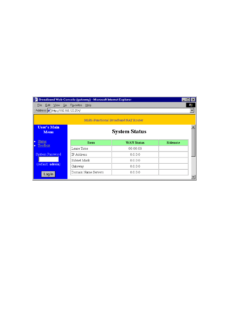 1 startup and log in | SMC Networks SMC7004BR User Manual | Page 15 / 37