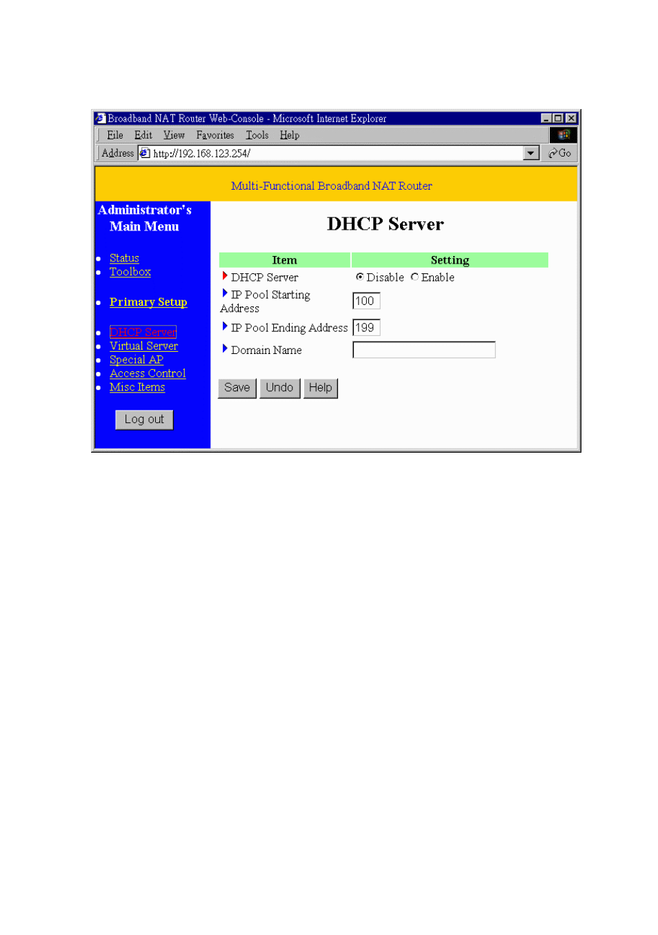 5 dhcp server | SMC Networks SMC7004BR User Manual | Page 20 / 37