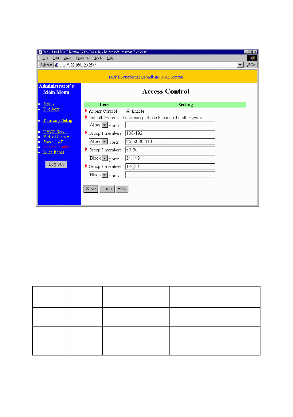 8 access control | SMC Networks SMC7004BR User Manual | Page 24 / 37