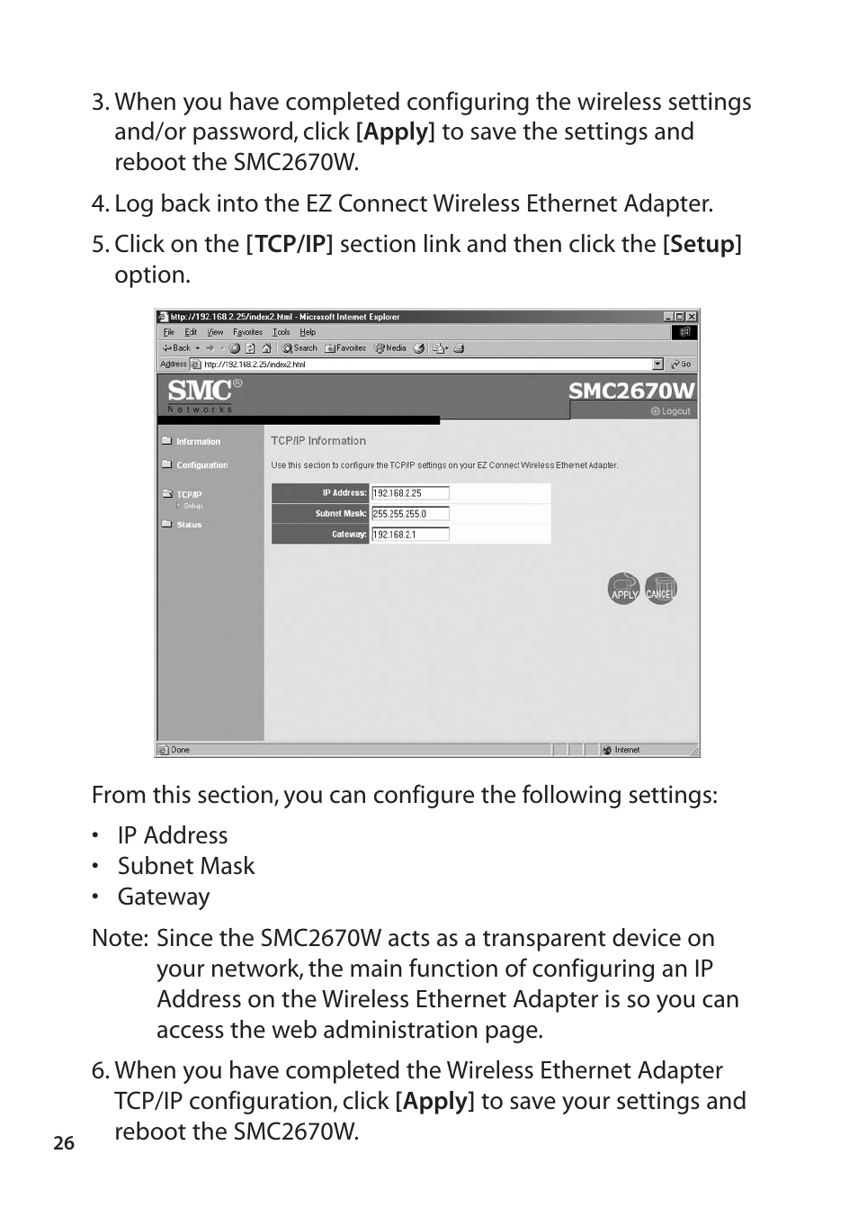 SMC Networks SMC2670W User Manual | Page 24 / 47