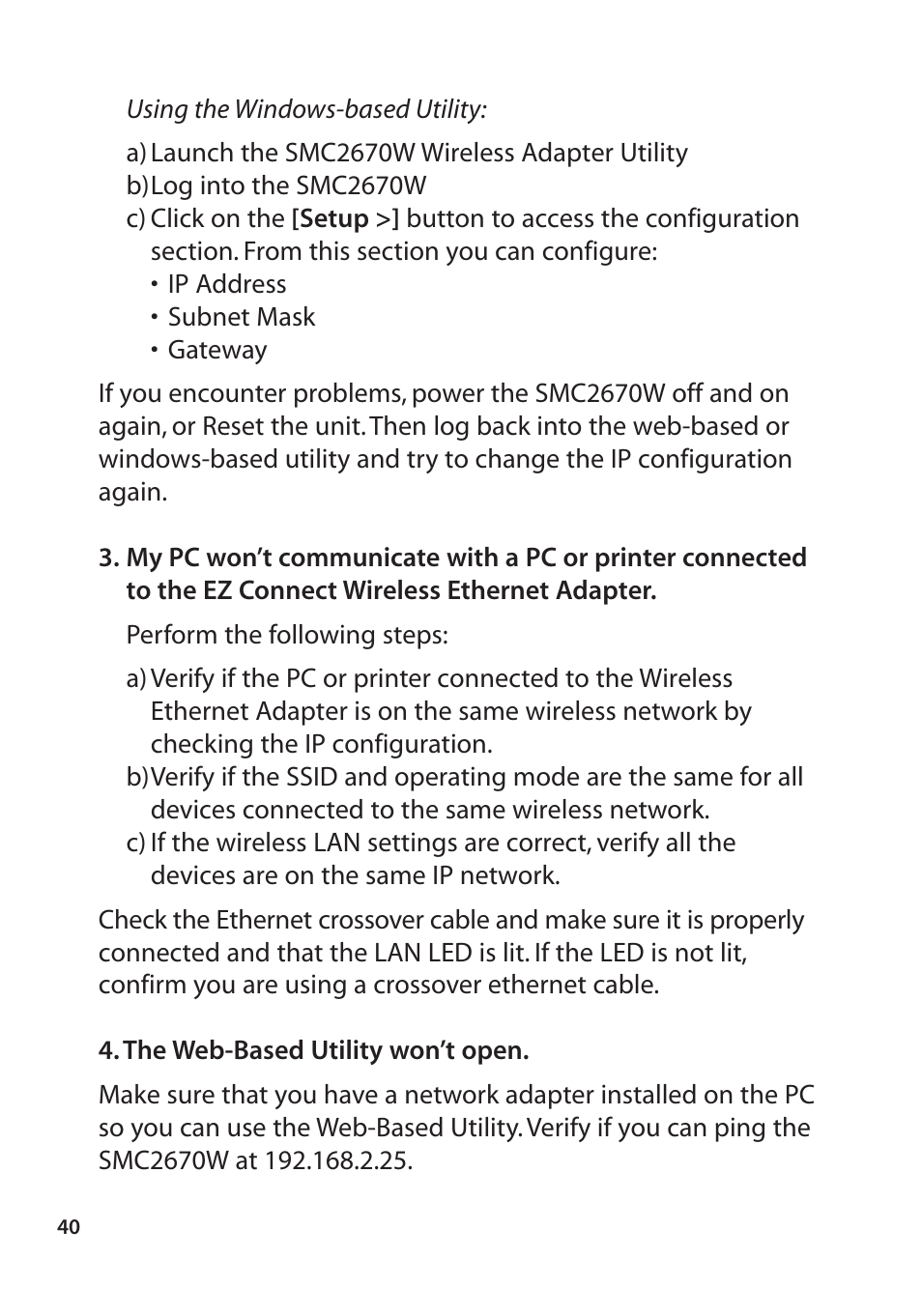 SMC Networks SMC2670W User Manual | Page 38 / 47