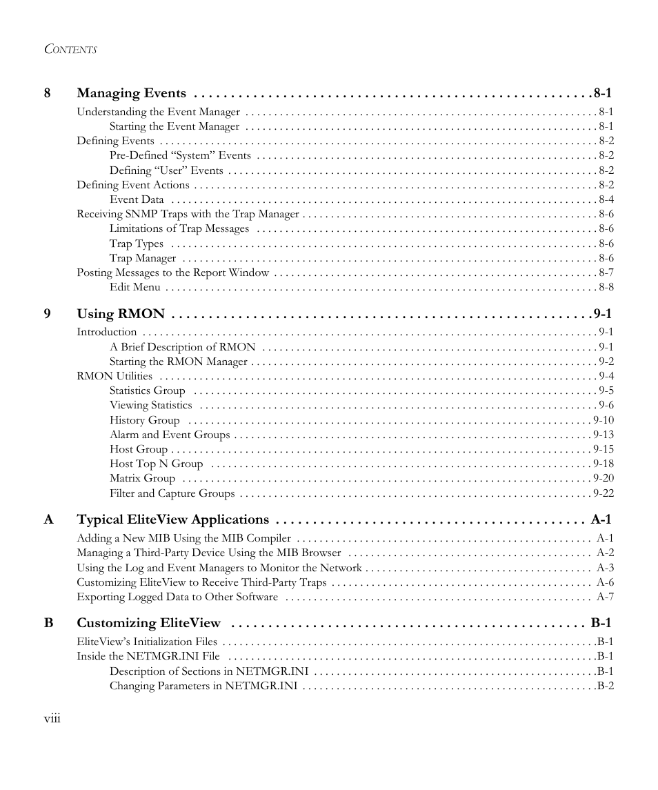 SMC Networks EliteView 6.20 User Manual | Page 12 / 232