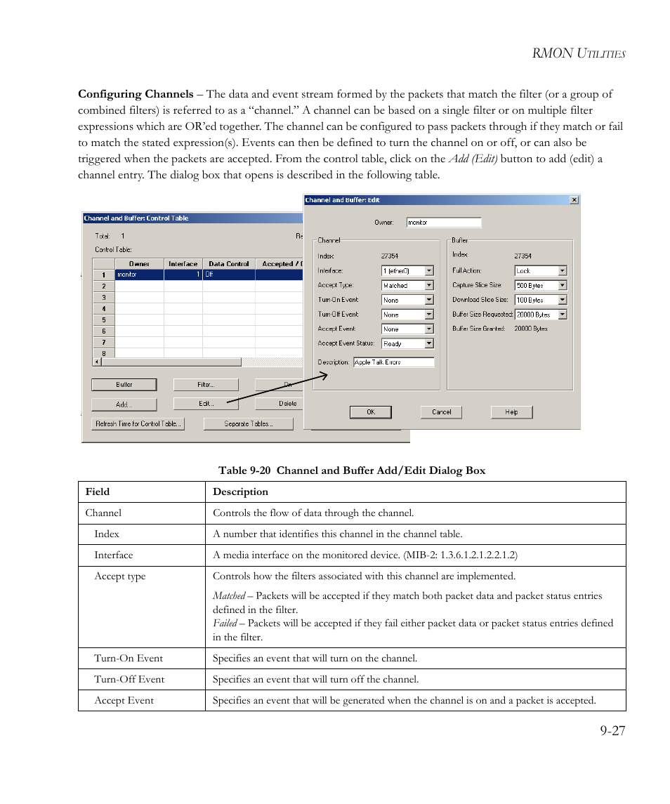 Rmon u | SMC Networks EliteView 6.20 User Manual | Page 141 / 232