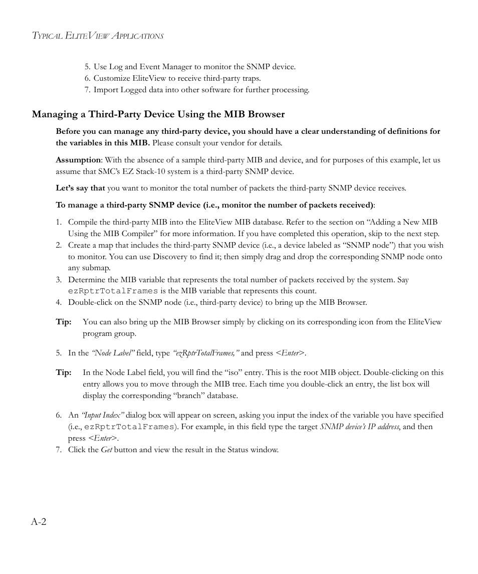 SMC Networks EliteView 6.20 User Manual | Page 150 / 232