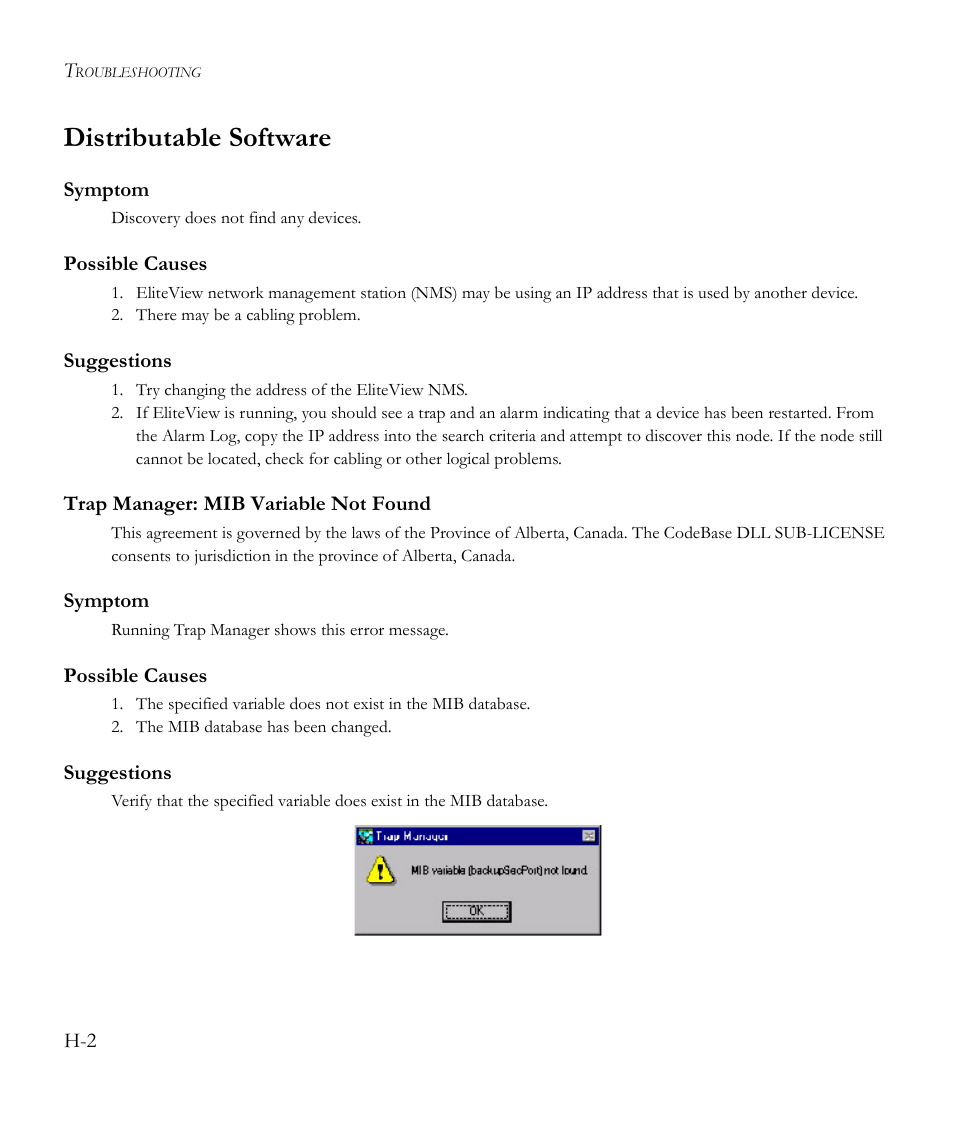 Distributable software | SMC Networks EliteView 6.20 User Manual | Page 192 / 232