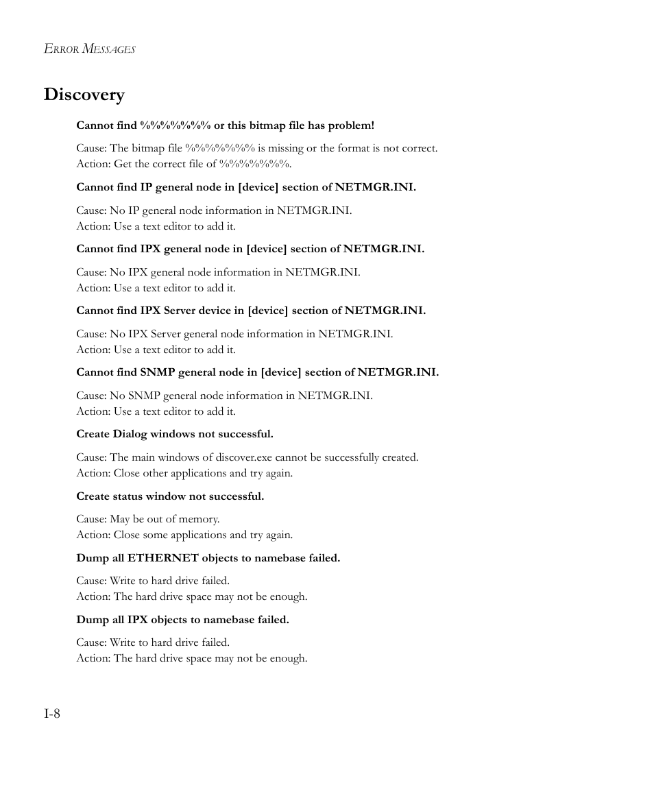 Discovery, Discovery i-8 | SMC Networks EliteView 6.20 User Manual | Page 200 / 232