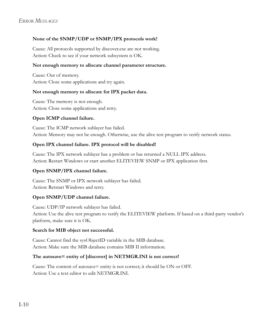 I-10 | SMC Networks EliteView 6.20 User Manual | Page 202 / 232