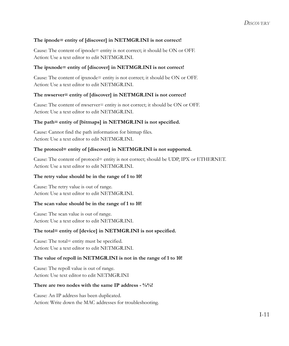 I-11 | SMC Networks EliteView 6.20 User Manual | Page 203 / 232