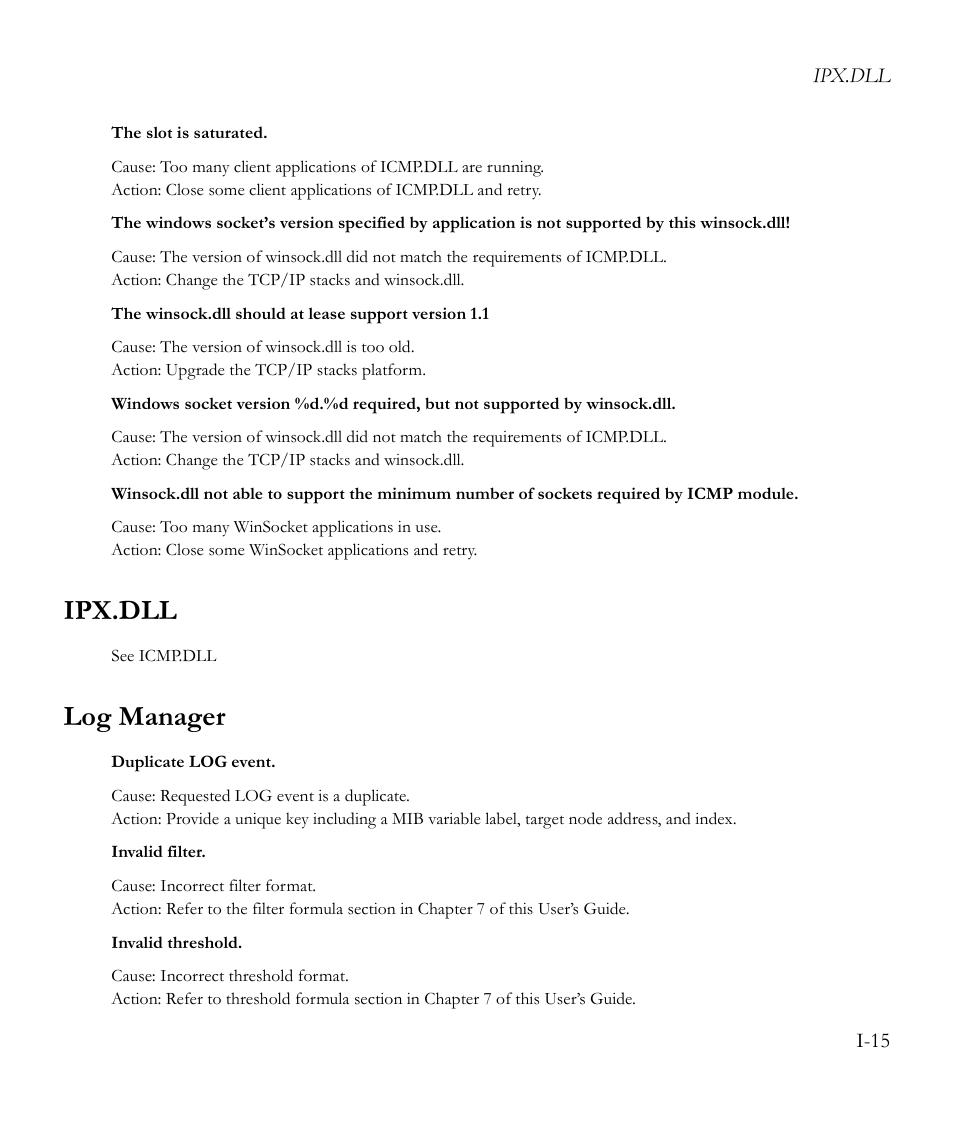 Ipx.dll, Log manager | SMC Networks EliteView 6.20 User Manual | Page 207 / 232