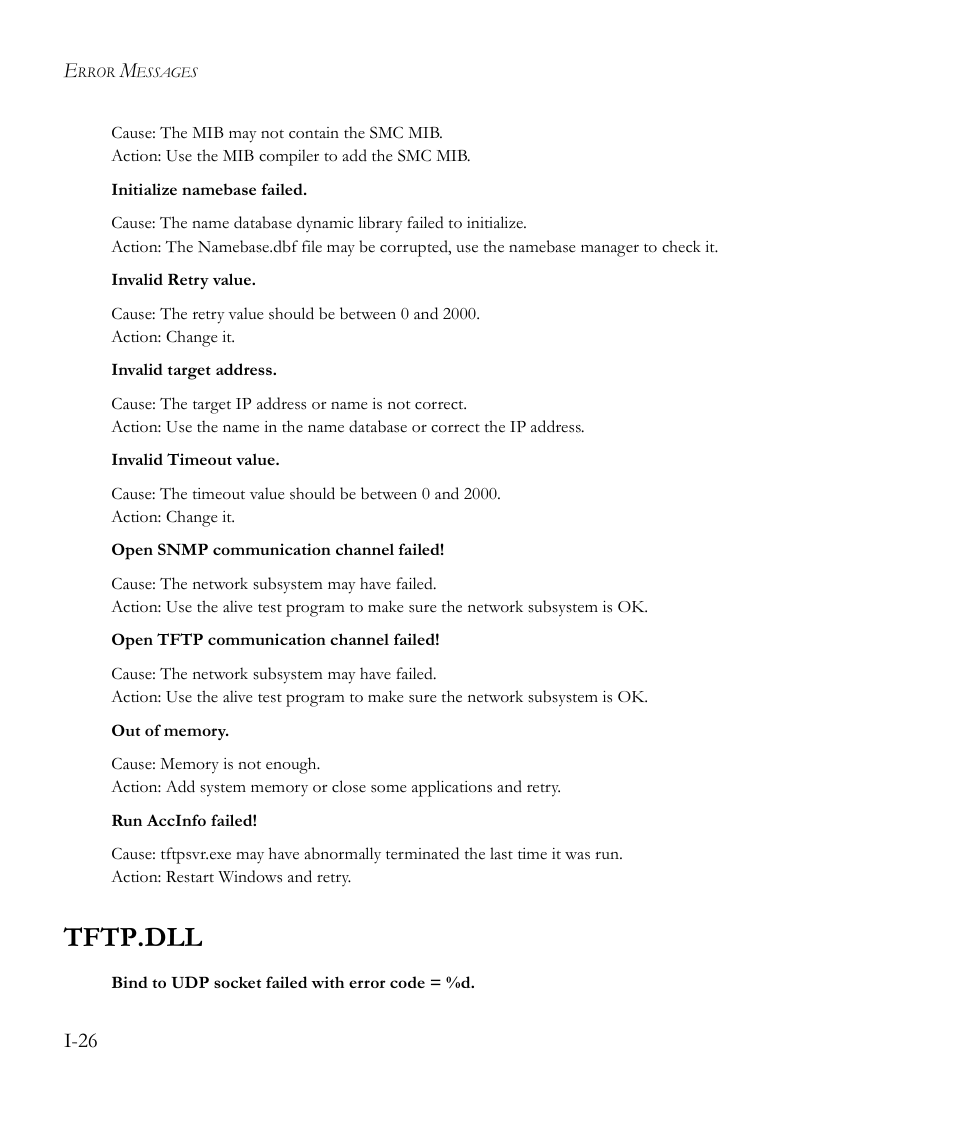 Tftp.dll | SMC Networks EliteView 6.20 User Manual | Page 218 / 232