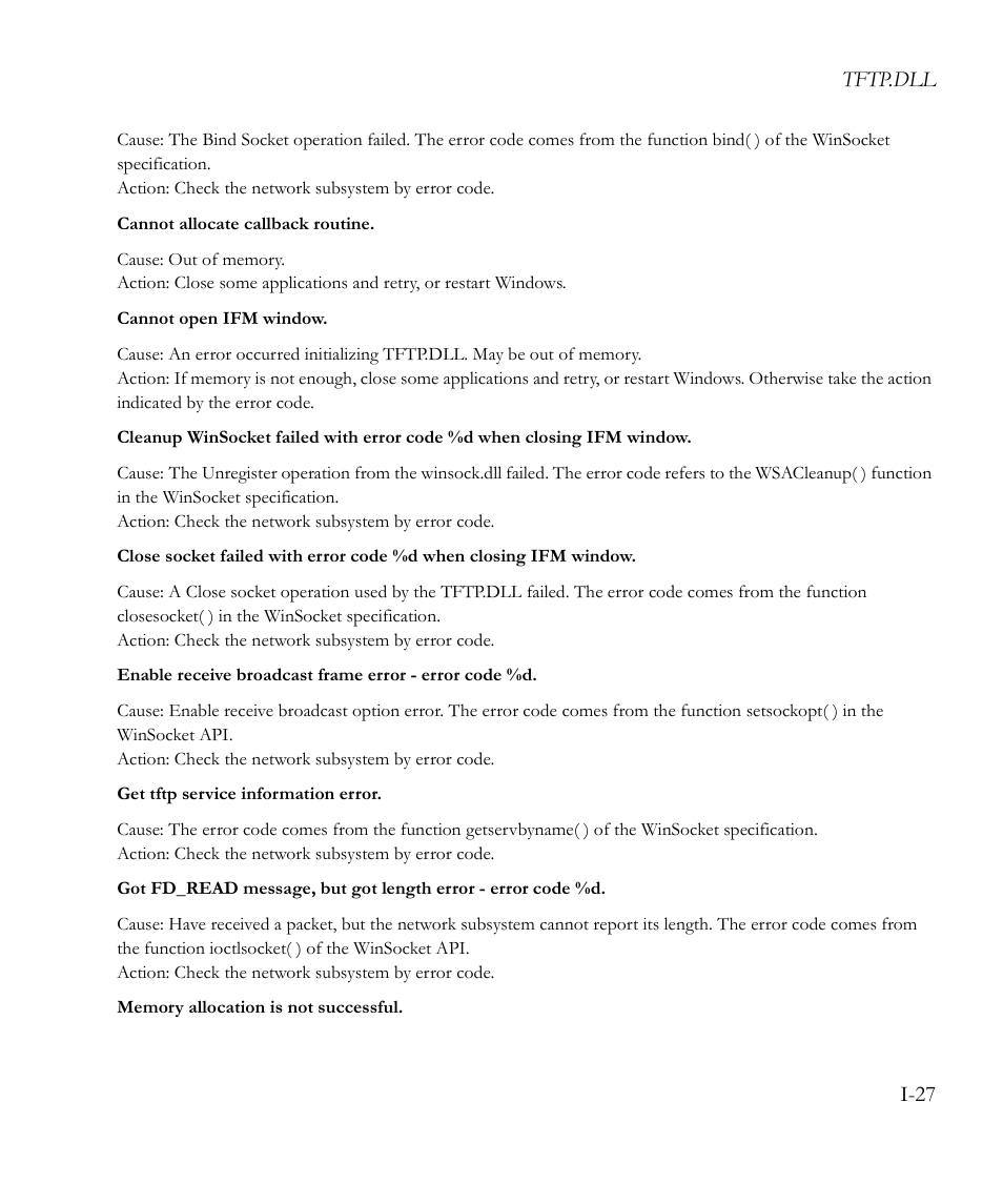 Tftp.dll i-27 | SMC Networks EliteView 6.20 User Manual | Page 219 / 232