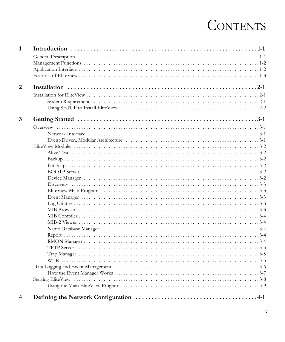 Ontents | SMC Networks EliteView 6.20 User Manual | Page 9 / 232