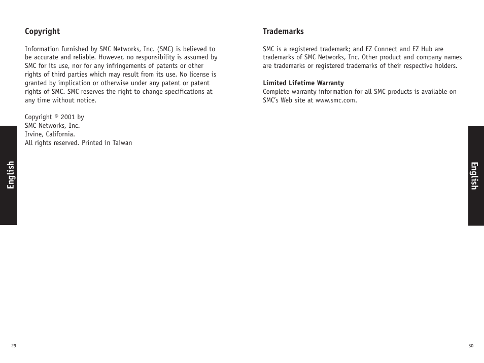 English | SMC Networks SMC2662W-AR User Manual | Page 16 / 16