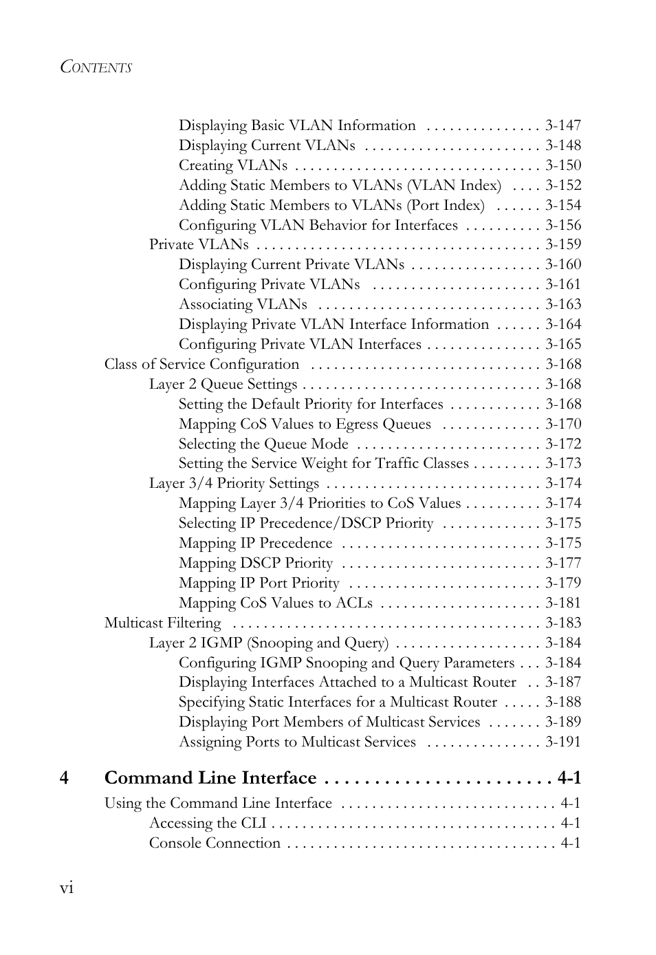 4command line interface -1 | SMC Networks TigerSwitch User Manual | Page 10 / 518
