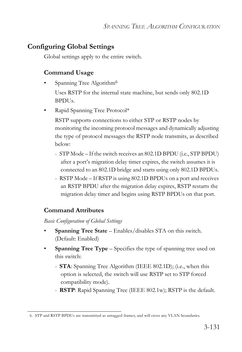 Configuring global settings, Configuring global settings -131, 131 configuring global settings | SMC Networks TigerSwitch User Manual | Page 181 / 518