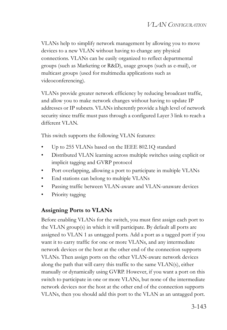 Vlan c | SMC Networks TigerSwitch User Manual | Page 193 / 518