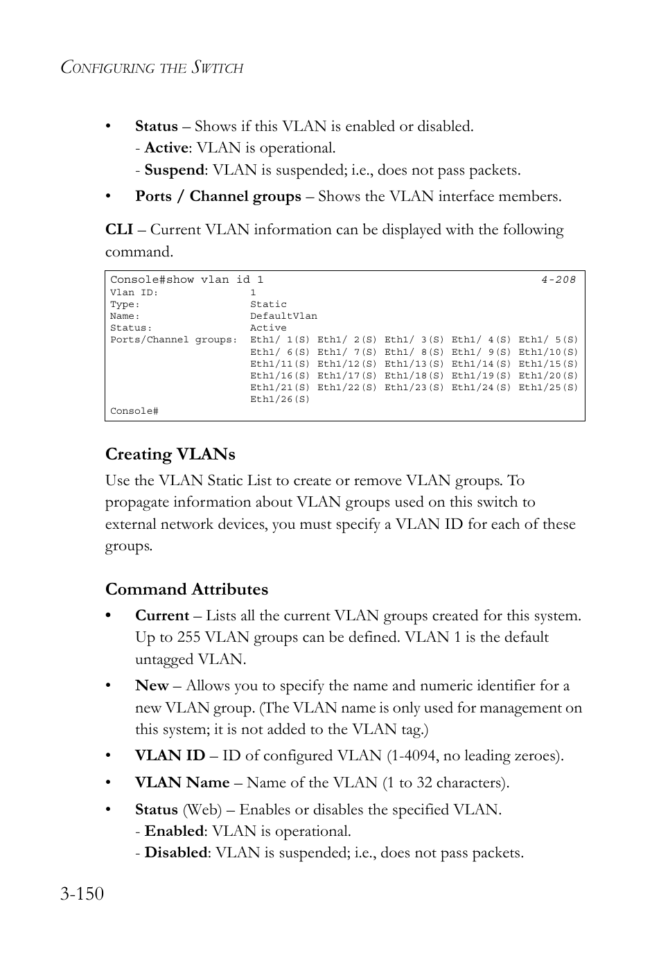 Creating vlans, Creating vlans -150 | SMC Networks TigerSwitch User Manual | Page 200 / 518