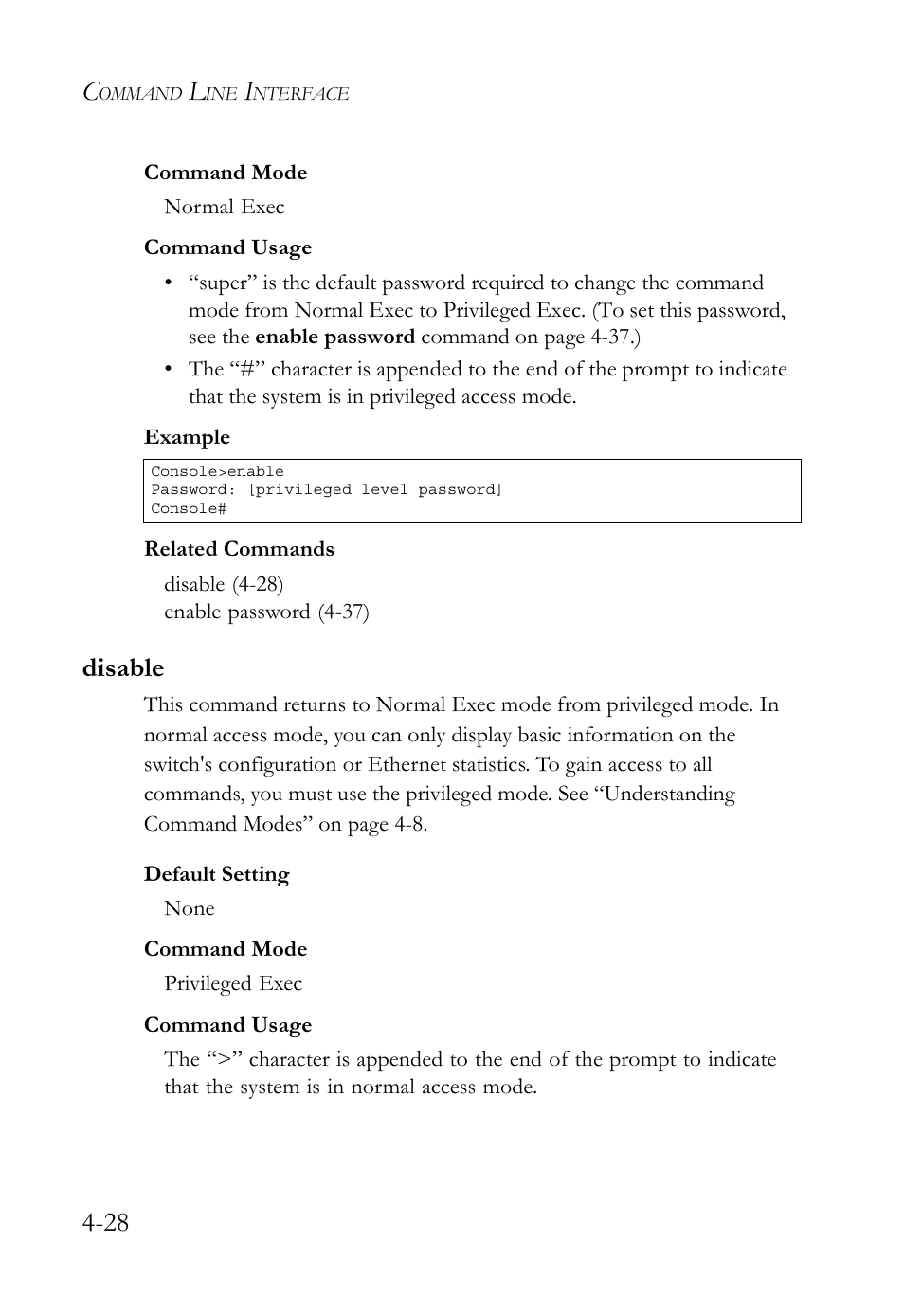 Disable, Disable -28 | SMC Networks TigerSwitch User Manual | Page 270 / 518