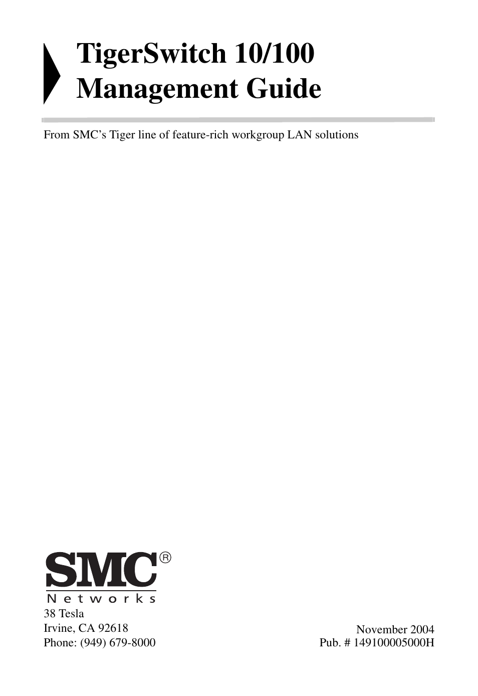 SMC Networks TigerSwitch User Manual | Page 3 / 518