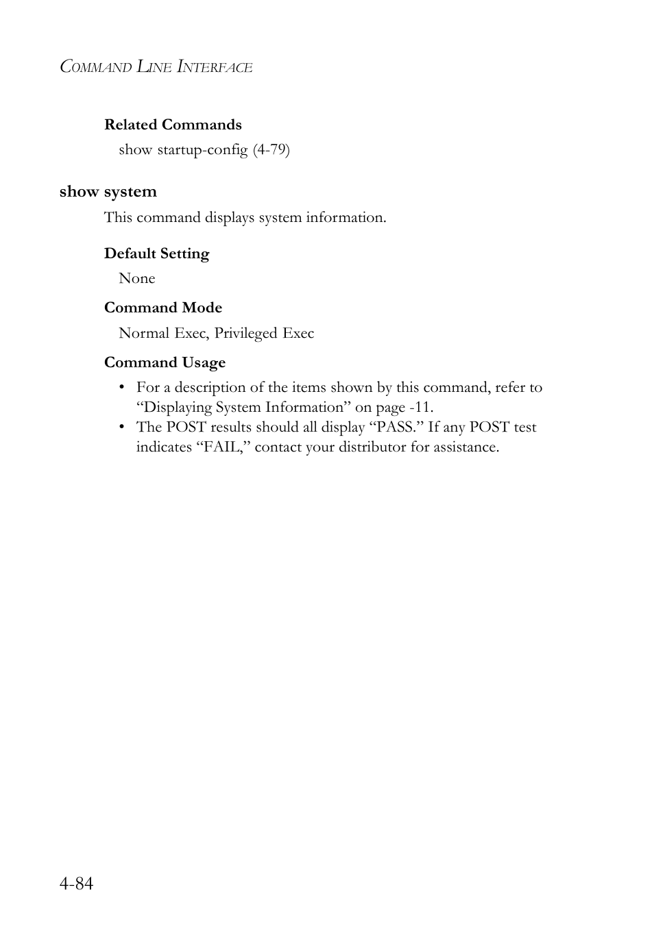 Show system, Show system -84 | SMC Networks TigerSwitch User Manual | Page 326 / 518