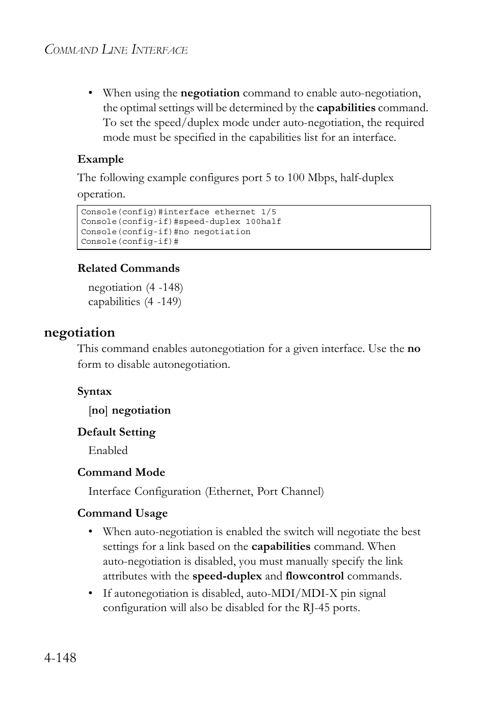 Negotiation, Negotiation -148 | SMC Networks TigerSwitch User Manual | Page 390 / 518