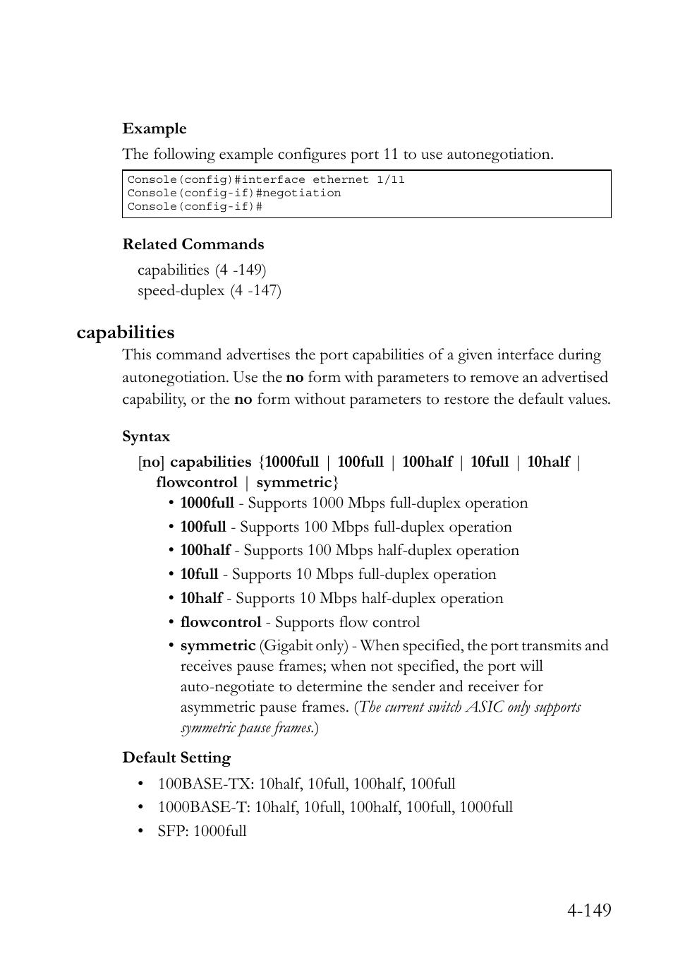 Capabilities, Capabilities -149 | SMC Networks TigerSwitch User Manual | Page 391 / 518