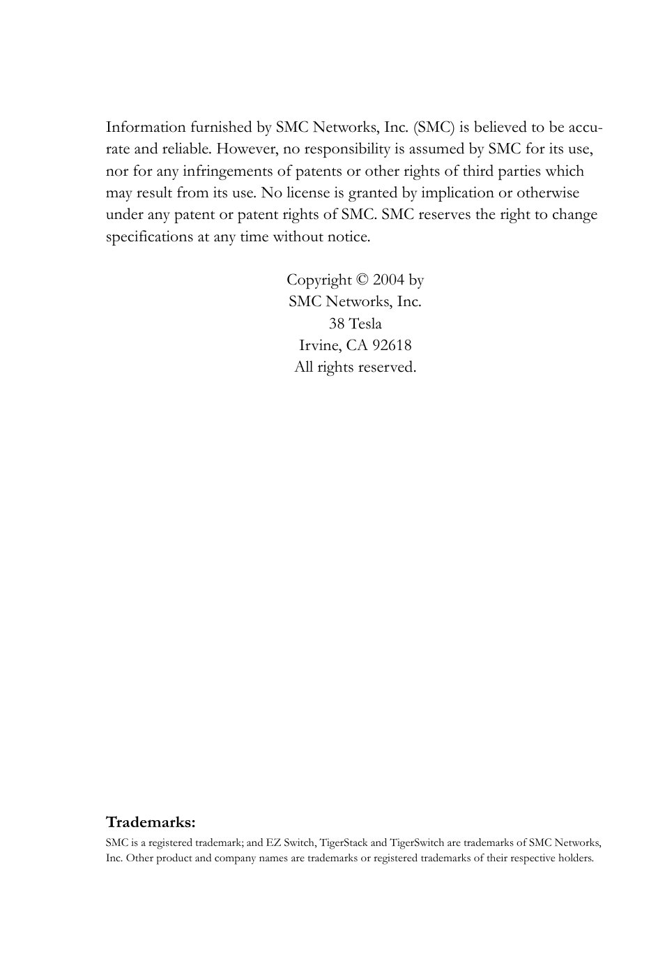 SMC Networks TigerSwitch User Manual | Page 4 / 518