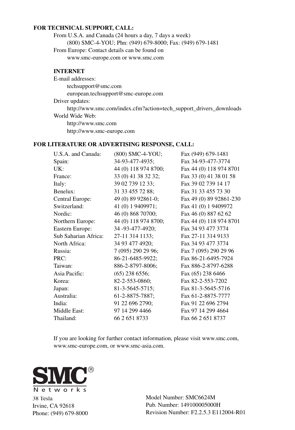 SMC Networks TigerSwitch User Manual | Page 518 / 518