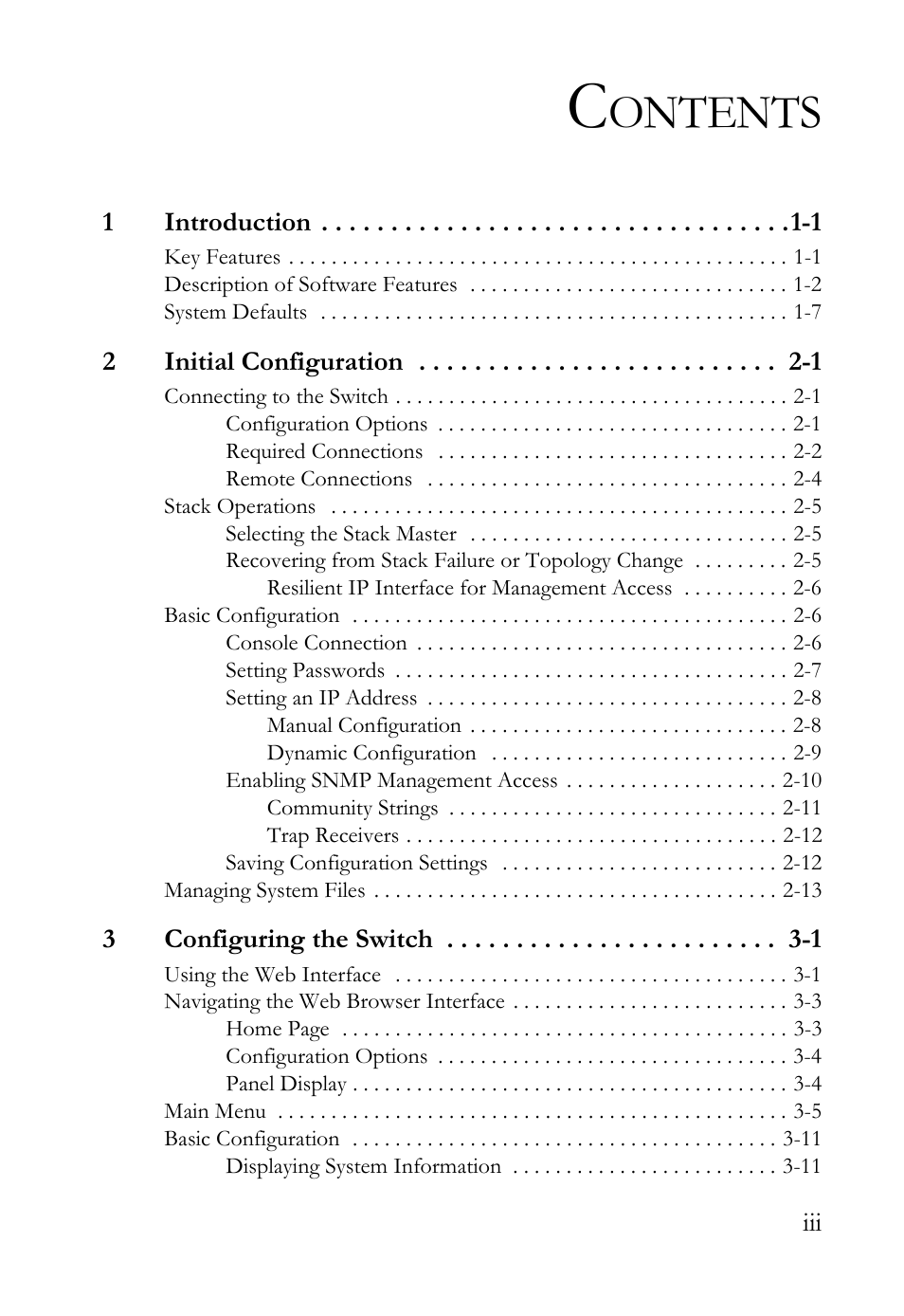 Ontents | SMC Networks TigerSwitch User Manual | Page 7 / 518