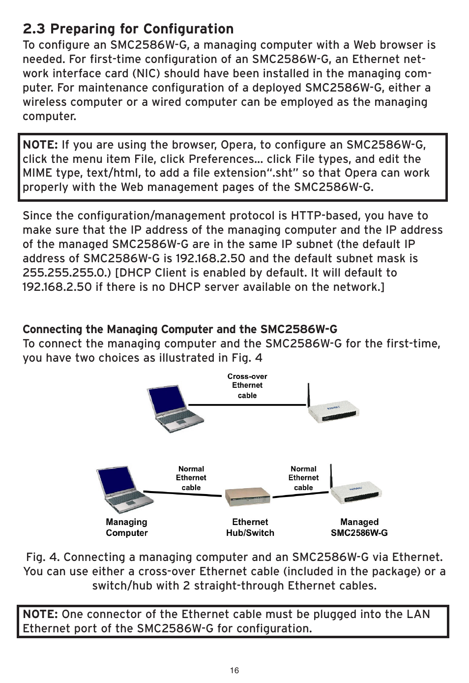 3 preparing for configuration | SMC Networks SMC2586W-G User Manual | Page 17 / 96