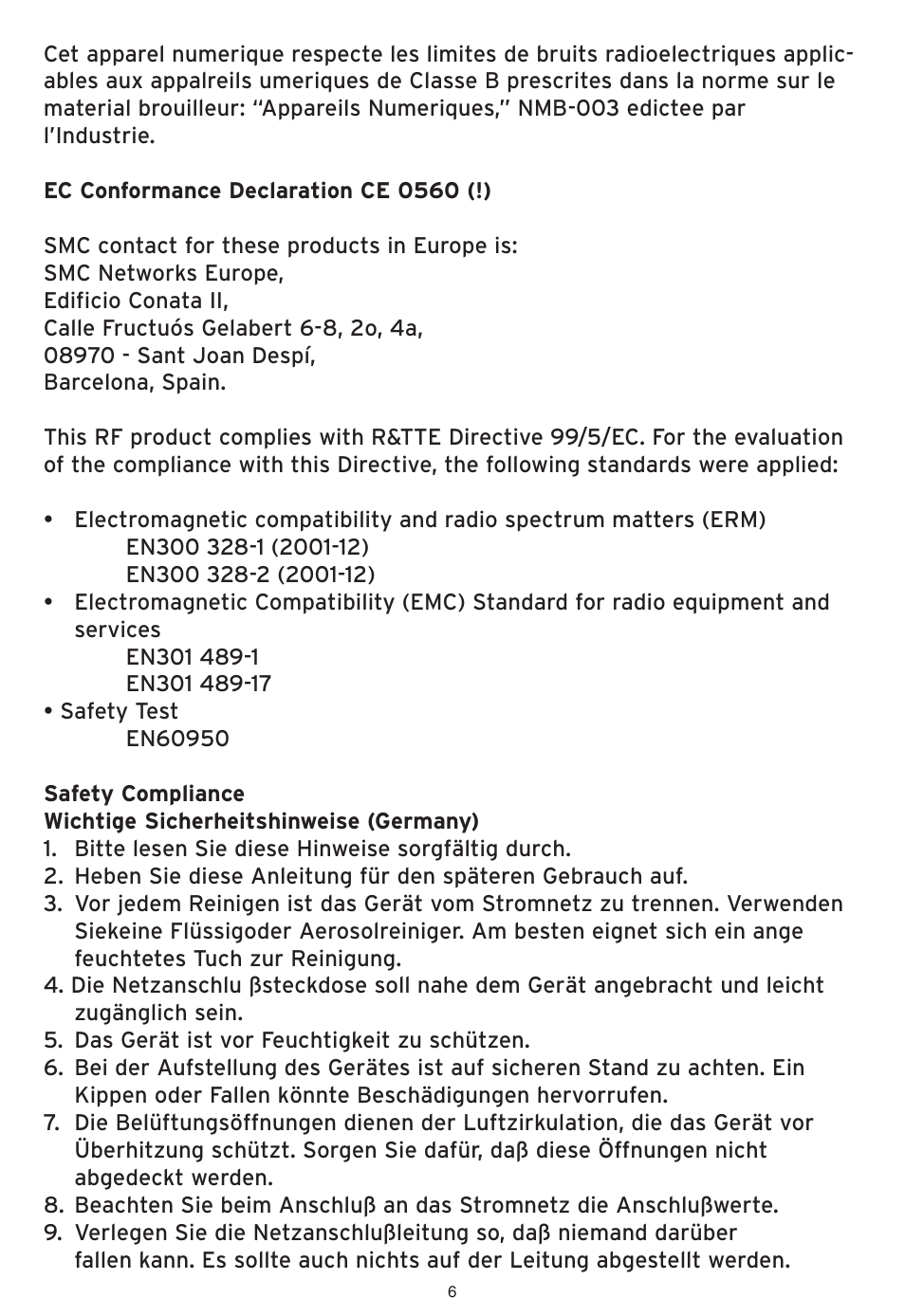 SMC Networks SMC2586W-G User Manual | Page 7 / 96