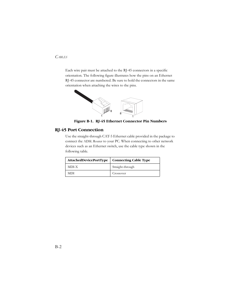 Rj-45 port connection | SMC Networks AR4505GW User Manual | Page 104 / 116