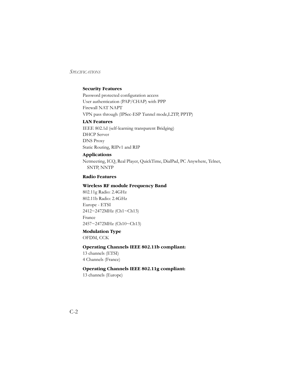 SMC Networks AR4505GW User Manual | Page 110 / 116