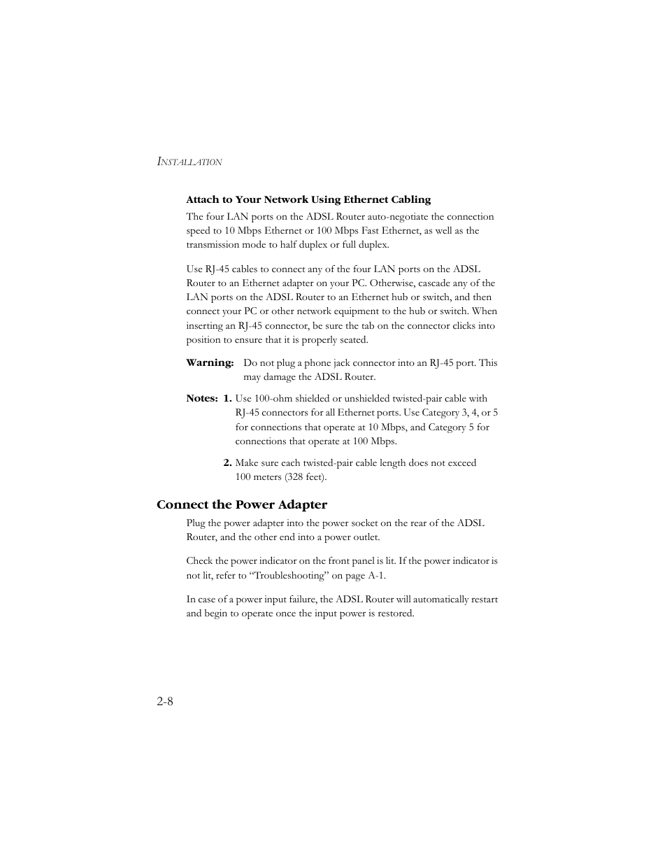 Connect the power adapter | SMC Networks AR4505GW User Manual | Page 18 / 116