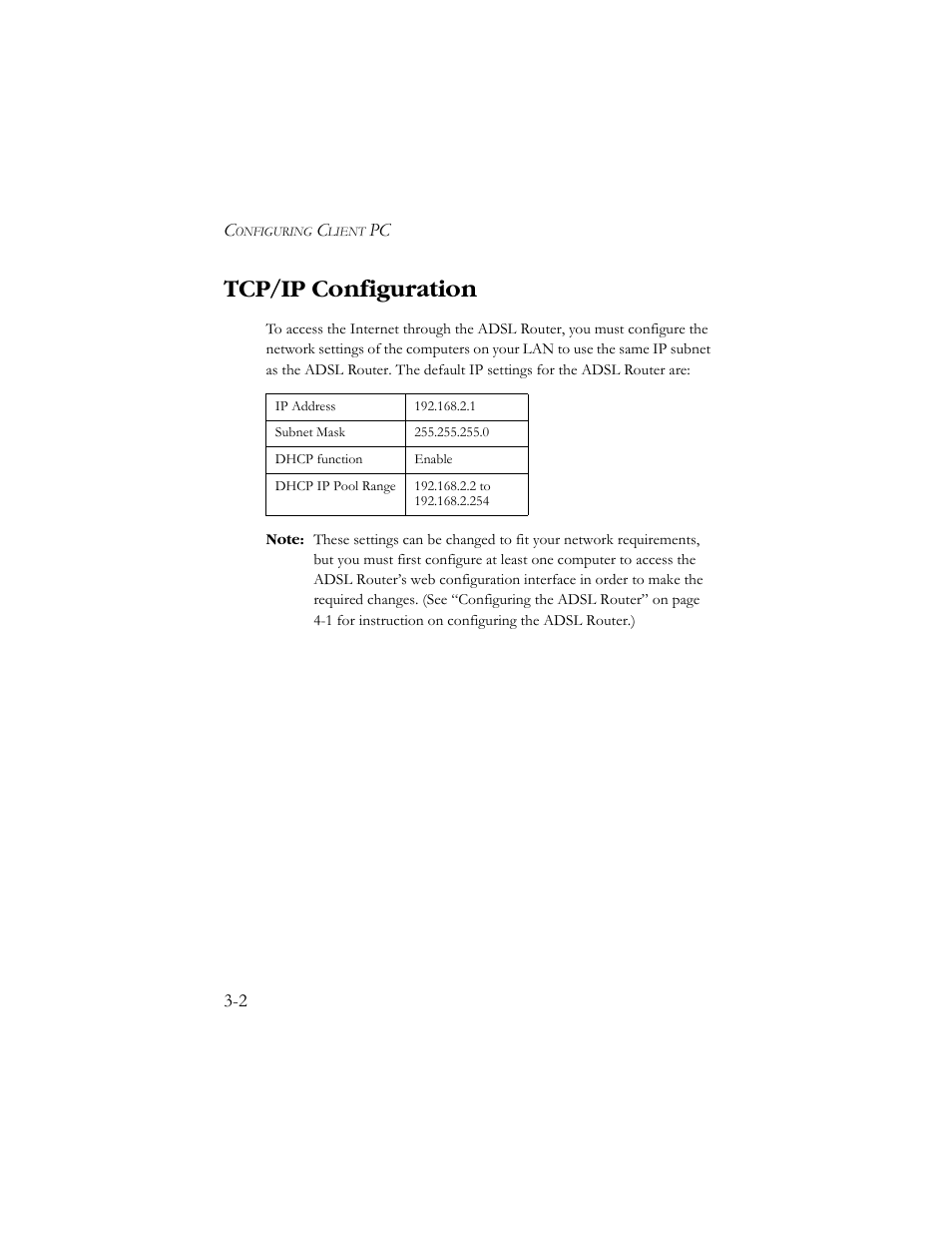 Tcp/ip configuration, Tcp/ip configuration -2 | SMC Networks AR4505GW User Manual | Page 20 / 116