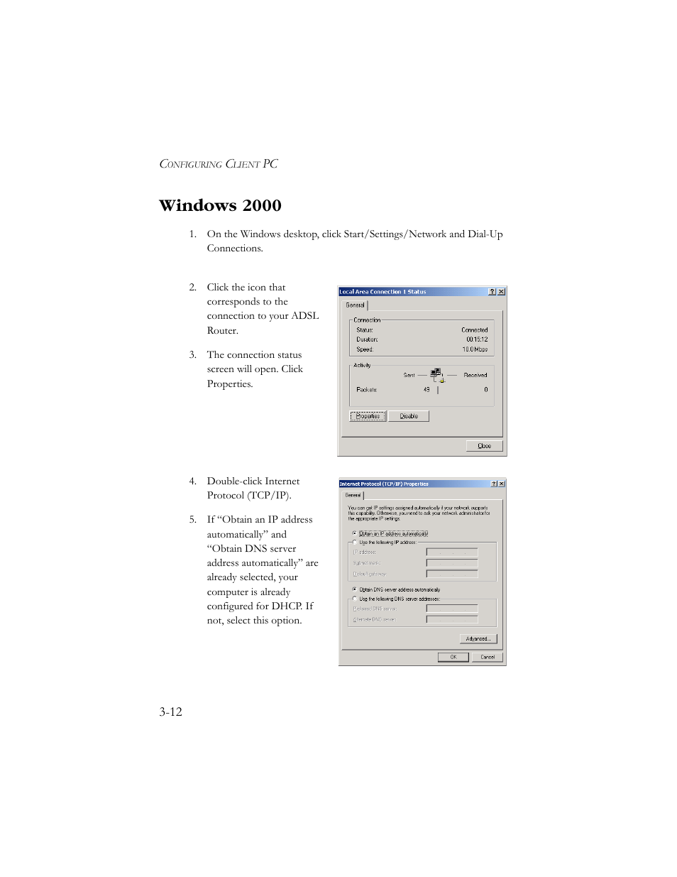 Windows 2000, Windows 2000 -12 | SMC Networks AR4505GW User Manual | Page 30 / 116