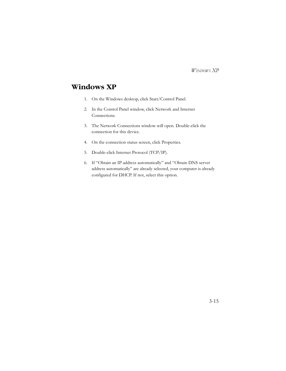 Windows xp, Windows xp -15 | SMC Networks AR4505GW User Manual | Page 33 / 116