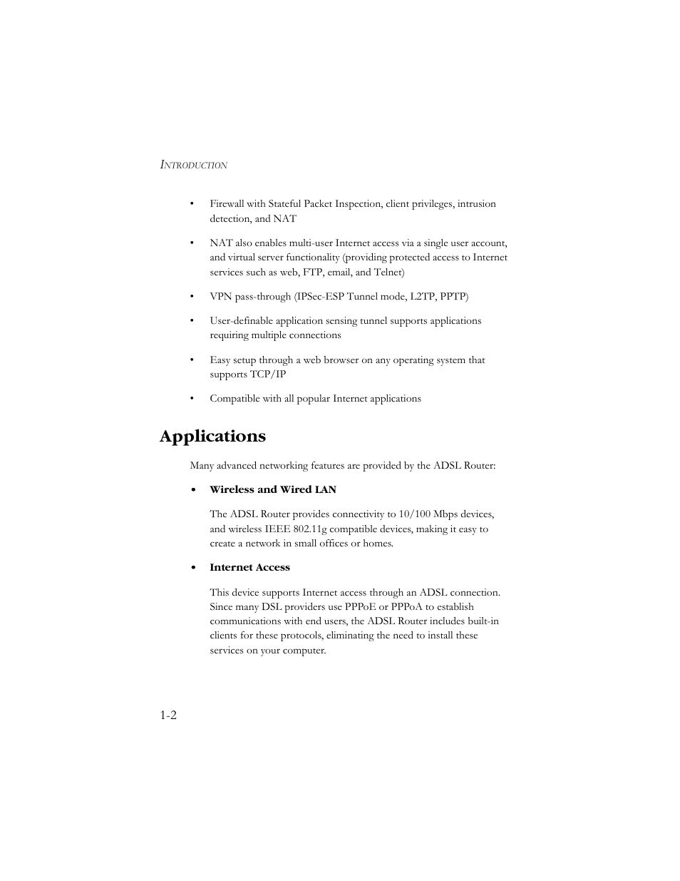 Applications, Applications -2 | SMC Networks AR4505GW User Manual | Page 8 / 116