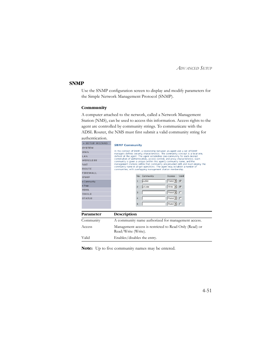 Snmp, Snmp -51 | SMC Networks AR4505GW User Manual | Page 89 / 116