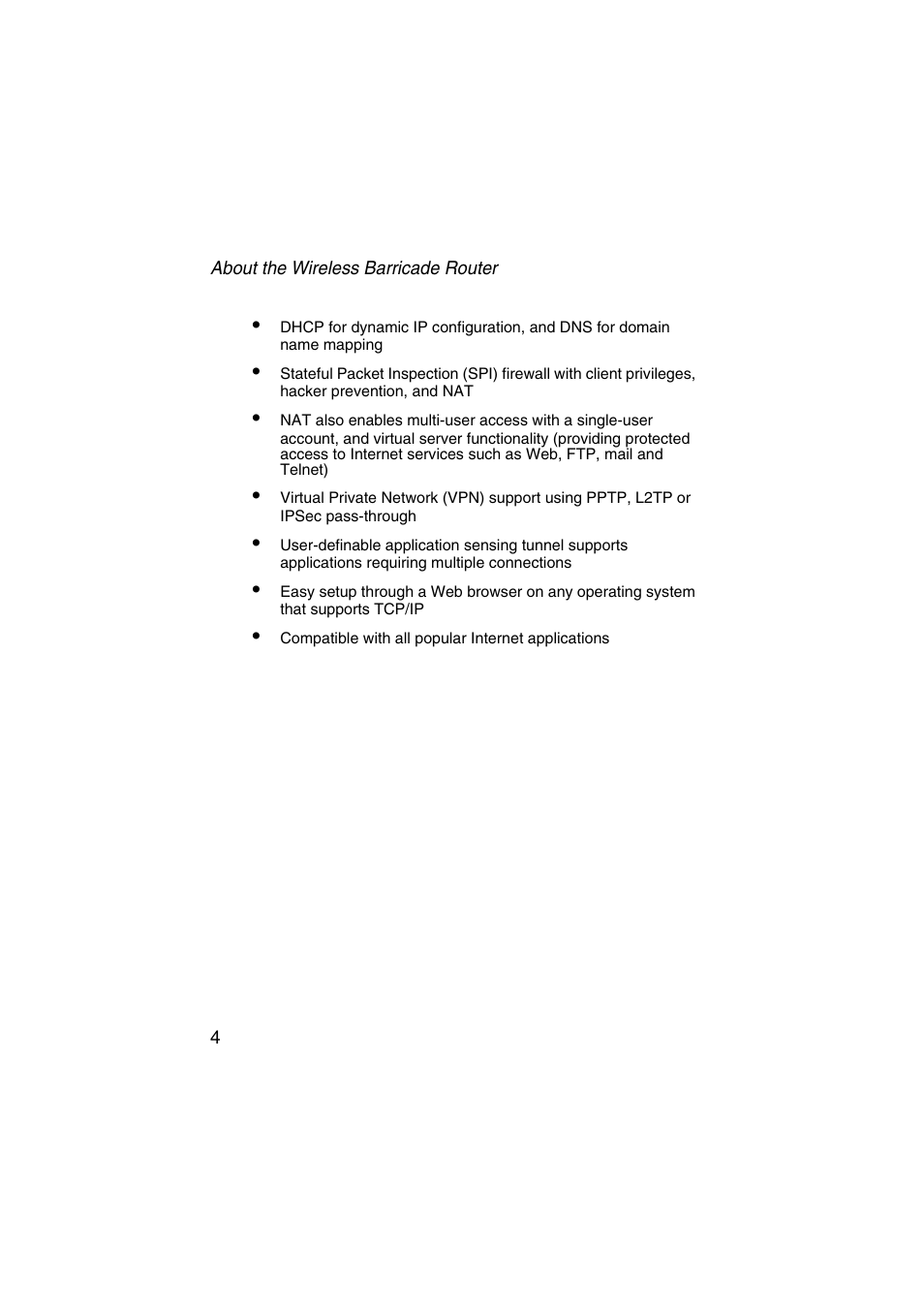 SMC Networks Barricade SMC7004VWBR V.2 User Manual | Page 8 / 82