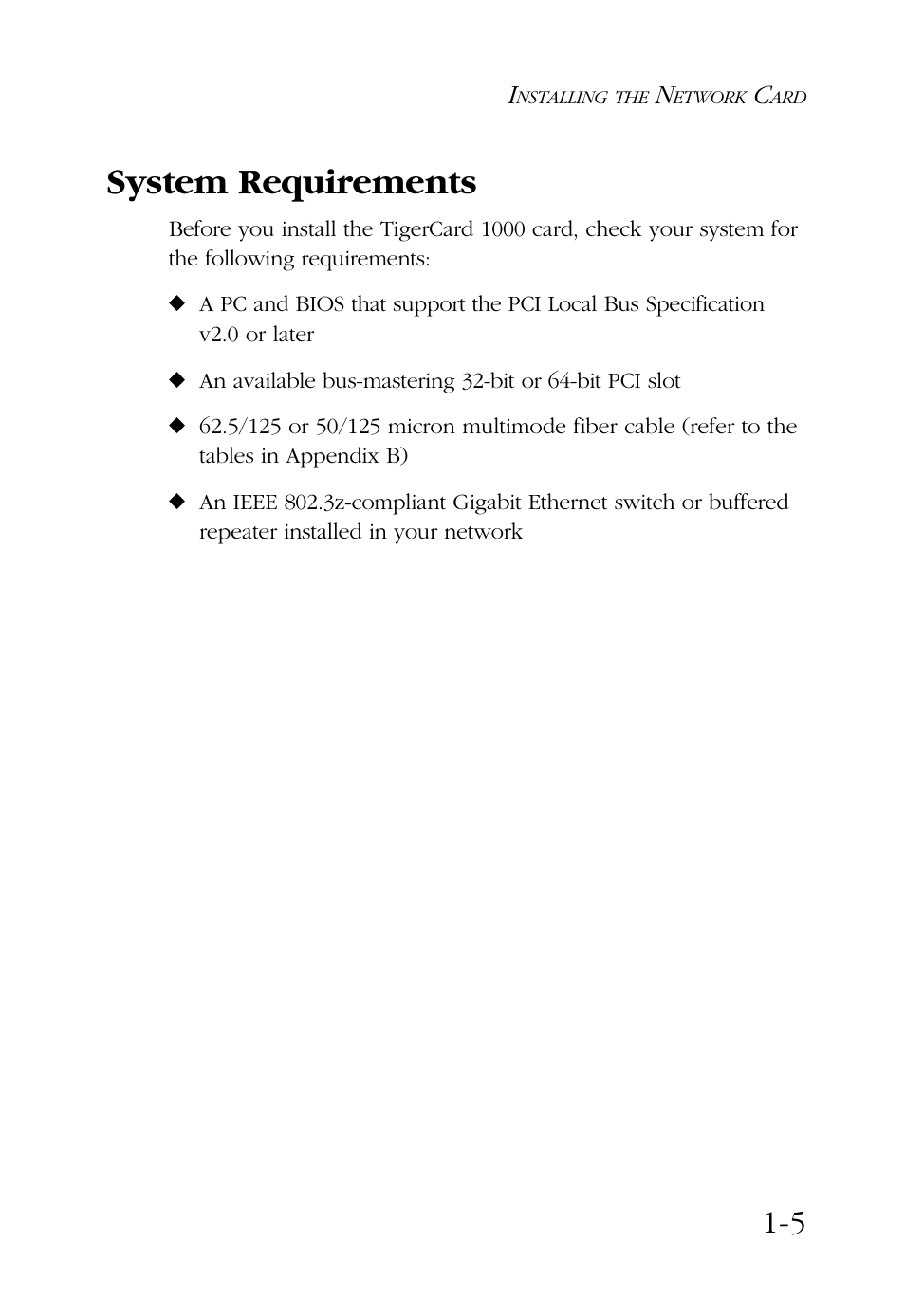 System requirements | SMC Networks TigerCard 1000 User Manual | Page 14 / 58