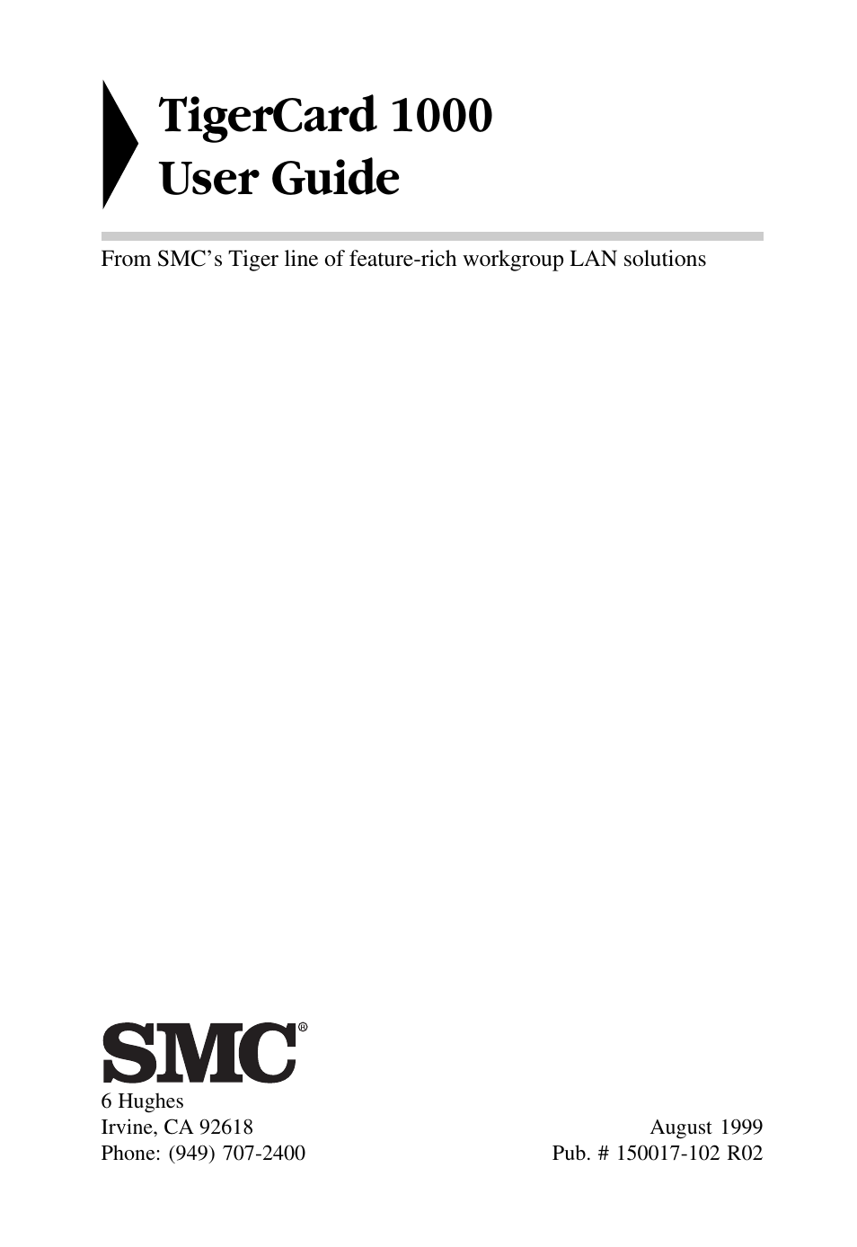 Tigercard 1000 user guide | SMC Networks TigerCard 1000 User Manual | Page 2 / 58