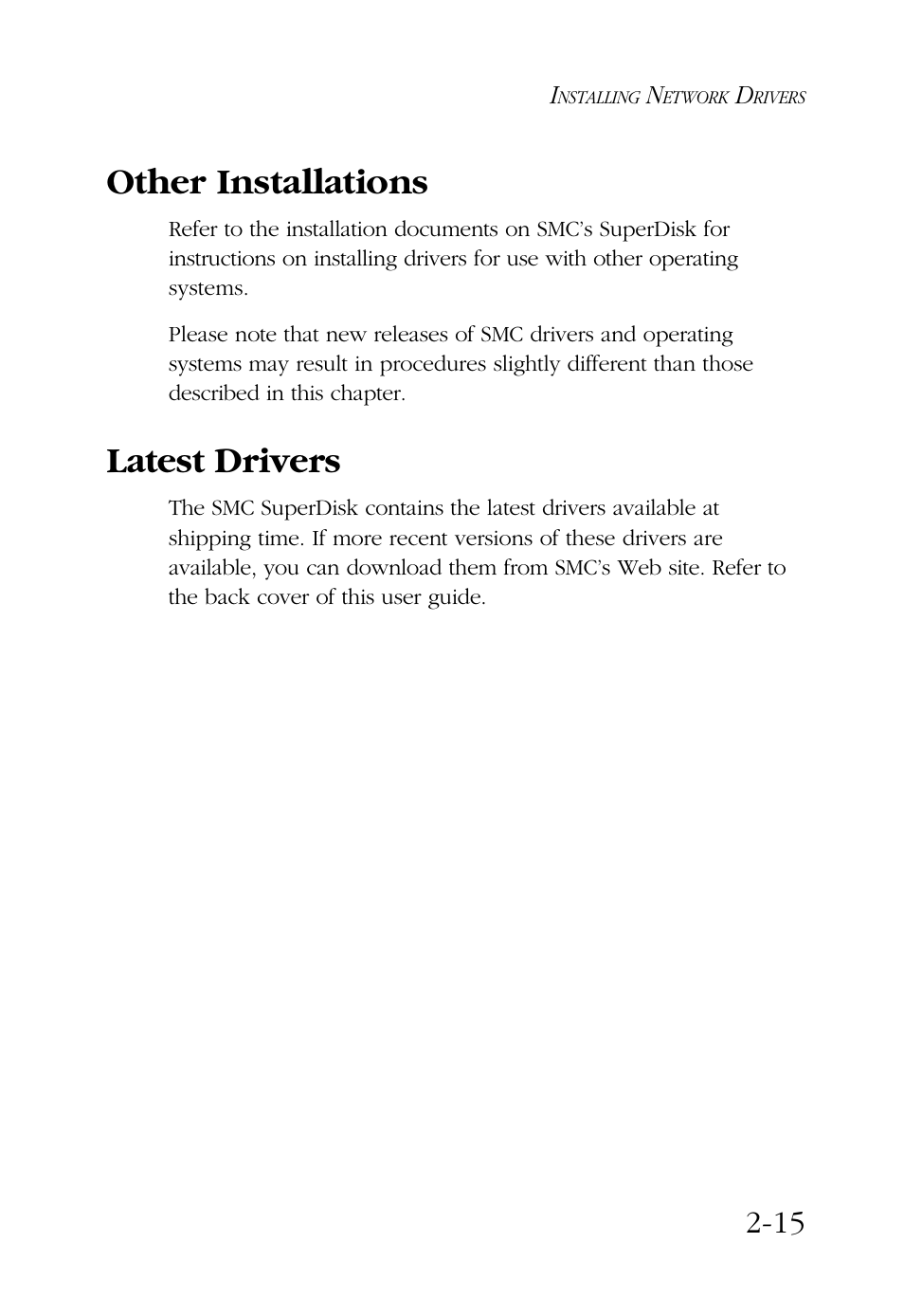 Other installations, Latest drivers | SMC Networks TigerCard 1000 User Manual | Page 34 / 58