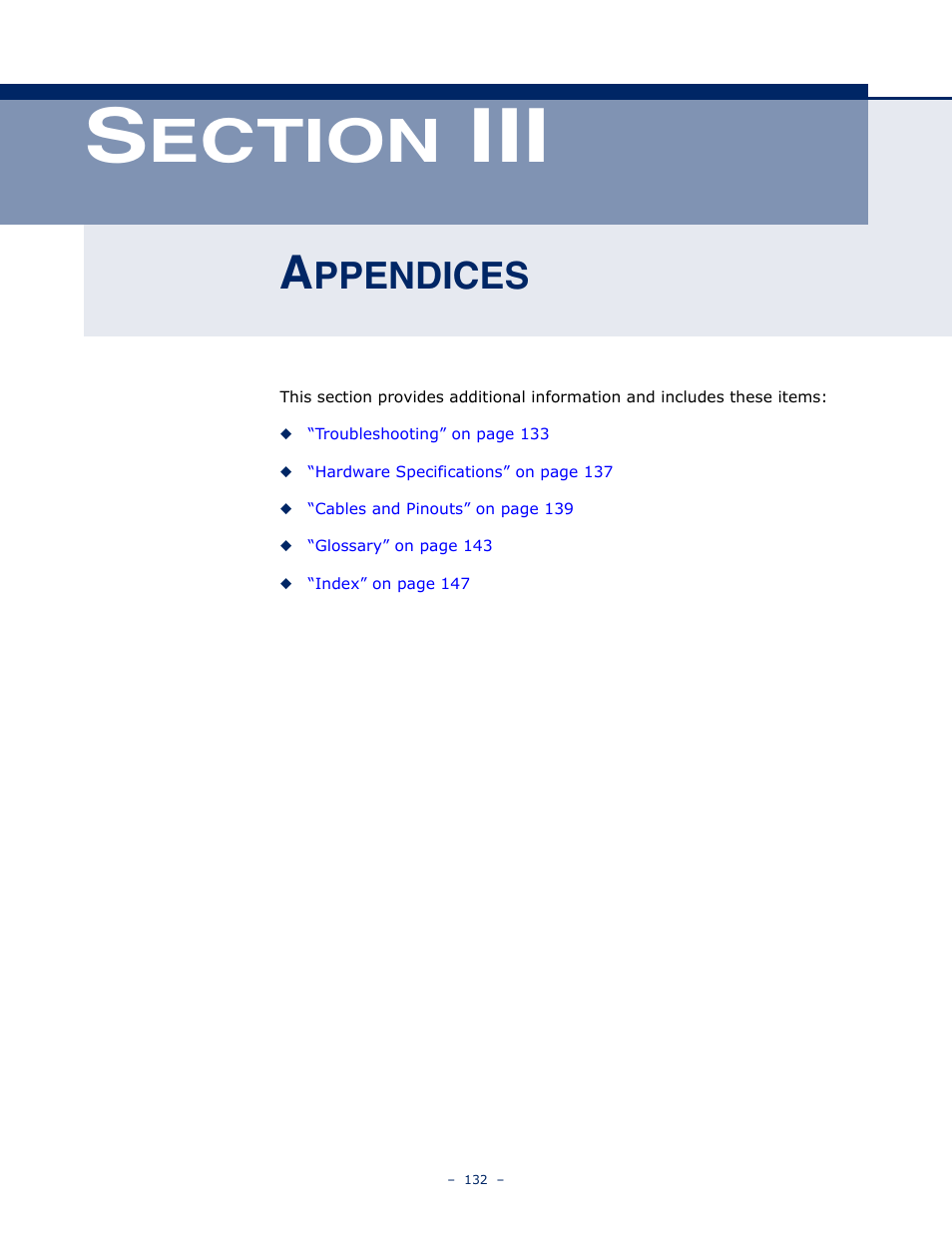 Appendices, Ection, Ppendices | SMC Networks BARRICADE SMC7901WBRA2 B1 User Manual | Page 132 / 150