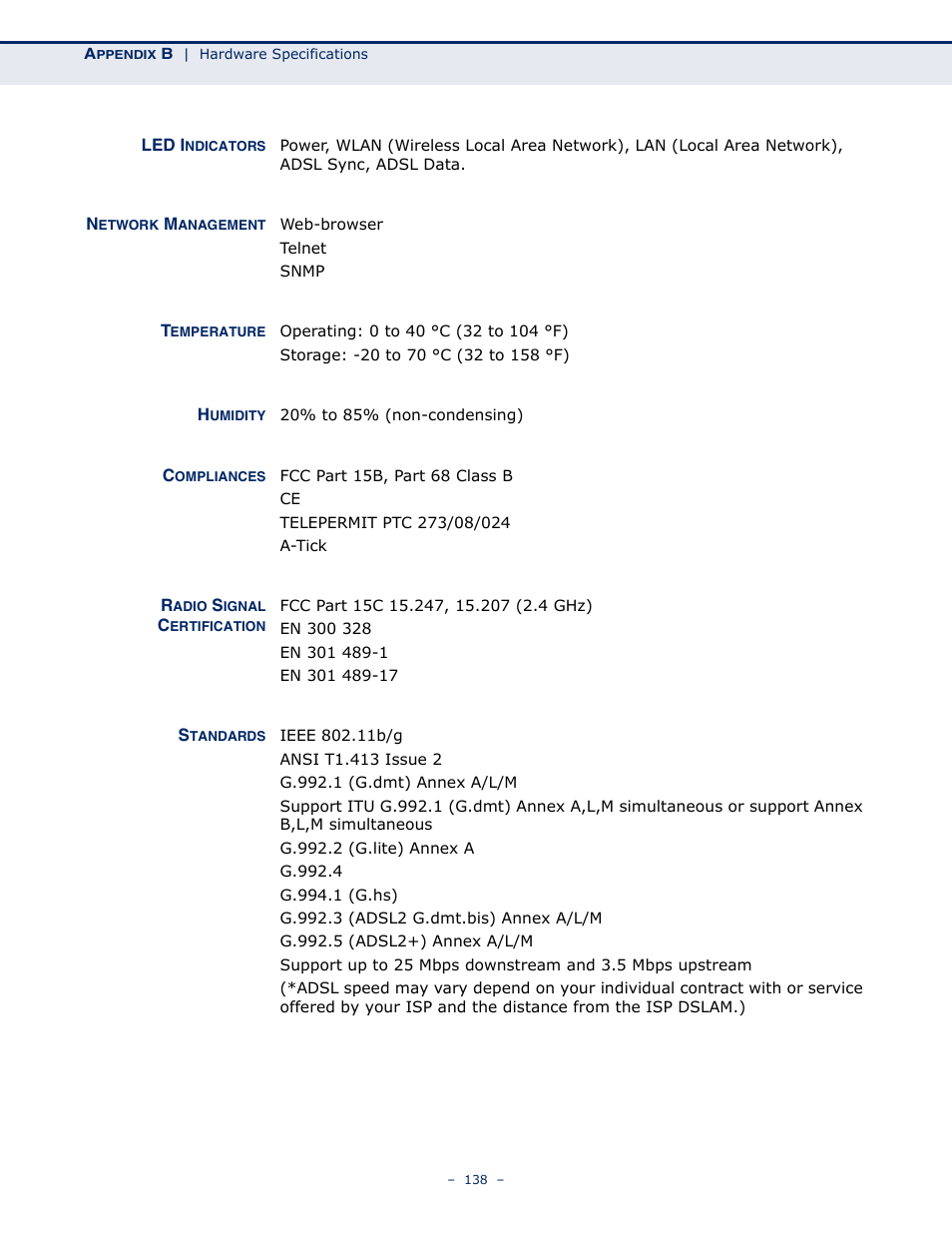 SMC Networks BARRICADE SMC7901WBRA2 B1 User Manual | Page 138 / 150