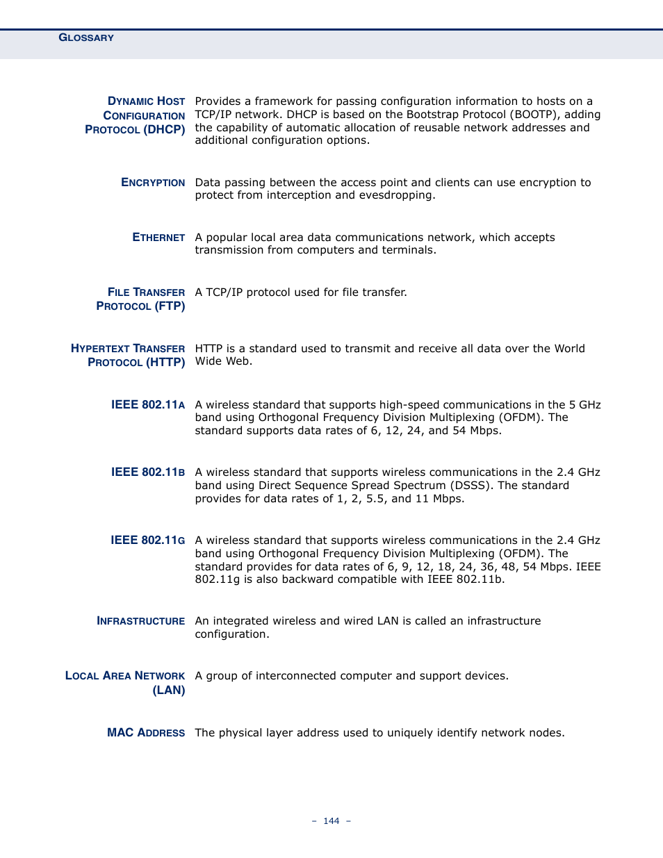 SMC Networks BARRICADE SMC7901WBRA2 B1 User Manual | Page 144 / 150